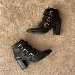 Steve Madden Black Stud Booties